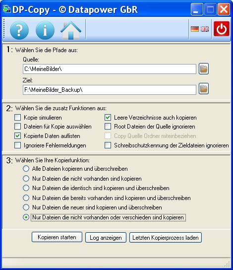 DP-Copy MainScreen