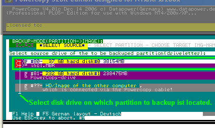 select disk