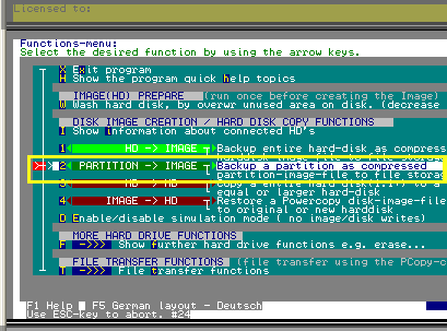 partition to image